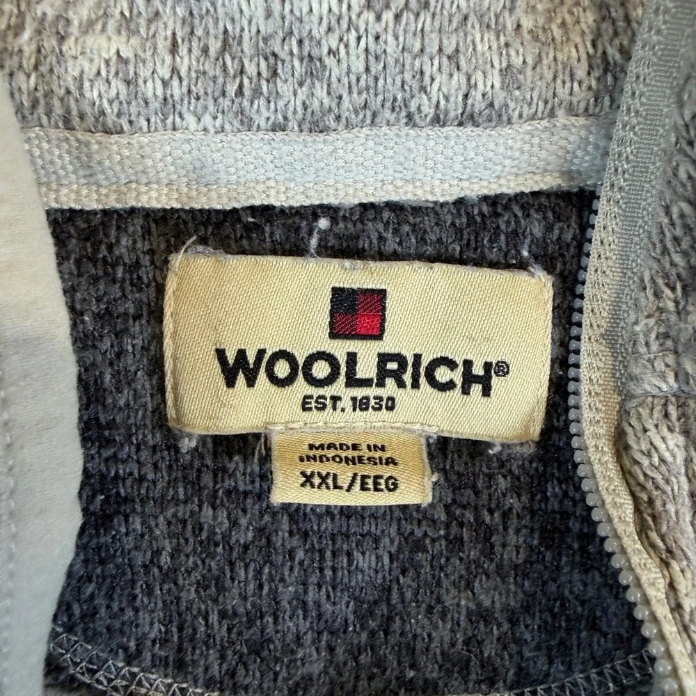 Woolrich Pullover Mens XXL HMQ0038S Grey Sweater Fleece EUC